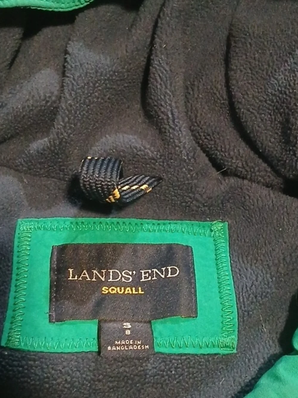 Lands' End Kids Green and Navy Hooded  Jacket